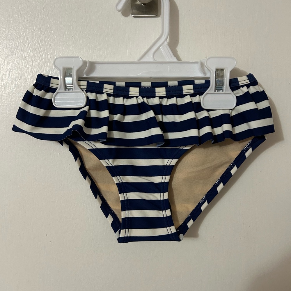 Striped Ruffle Bikini Bottom